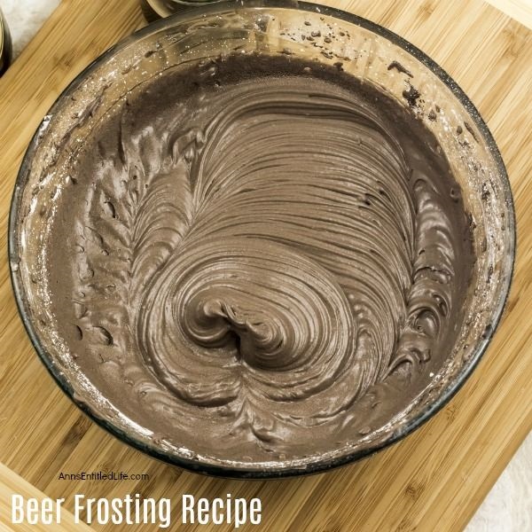 Chocolate Beer Frosting Recipe. Make this fabulous homemade frosting the next time you are looking for a unique frosting recipe for your cake, brownies, or bars.  This chocolate beer frosting recipe is simple to make, and is ready in just a few minutes. This chocolate frosting can be piped, textured, petaled, used a smooth frosting and more!