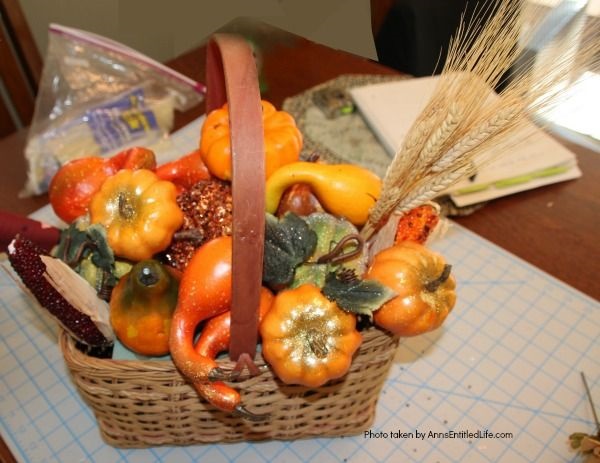 Homemade Bountiful Harvest Basket. Fall is traditionally harvest time. Bring a little of that bountiful harvest indoors with this beautiful fall decorating idea! This easy to make DIY fall decor piece makes a great fall centerpiece, side table decor, or even a floor decoration. Follow these step-by-step tutorial instructions for this beautiful, abundant fall harvest basket to add to autumn decorations.