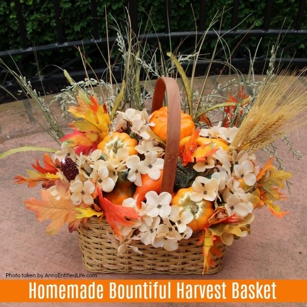 Basket Decorated Handmade. Festive Basket Decorated With Flowers