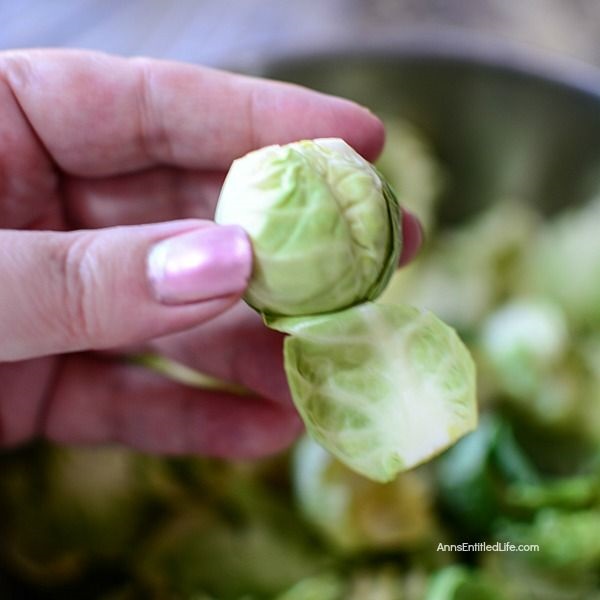 Leafy Brussels Sprouts with Bacon Recipe. If you enjoy Brussels sprouts, I bet you will love this easy to make leafy Brussels sprouts and bacon recipe. Easy to make, this delicious Brussels sprouts recipe comes together quickly and easily for a perfect fall/winter side dish. This pairs well with chicken, pork, turkey, or ham! Simply a fantastic autumn side dish recipe the entire family will enjoy.