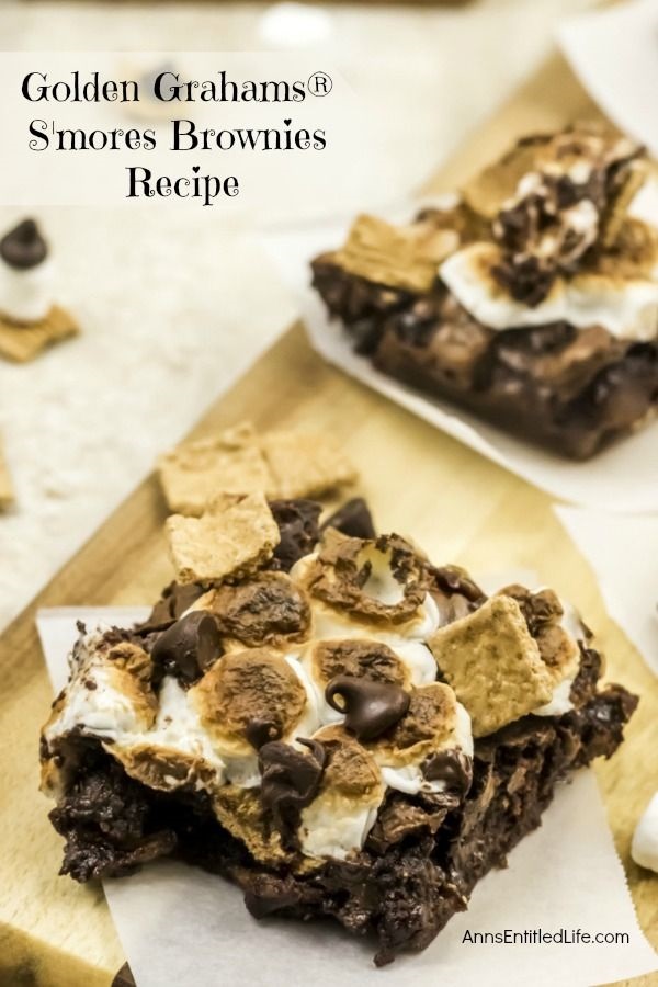 Golden Grahams S'mores Brownies Recipe. You do not need a campfire to get the great taste of S'mores. This updated twist on traditional s'mores is made with delicious, sweet golden grahams cereal. Great for parties and snacks, this easy to make golden grahams s'mores brownies recipe will quickly become a family favorite.