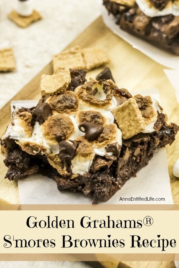 Golden Grahams S'mores Brownies Recipe. You do not need a campfire to get the great taste of S'mores. This updated twist on traditional s'mores is made with delicious, sweet golden Grahams cereal. Great for parties and snacks, this easy to make golden Grahams s'mores brownies recipe will quickly become a family favorite.