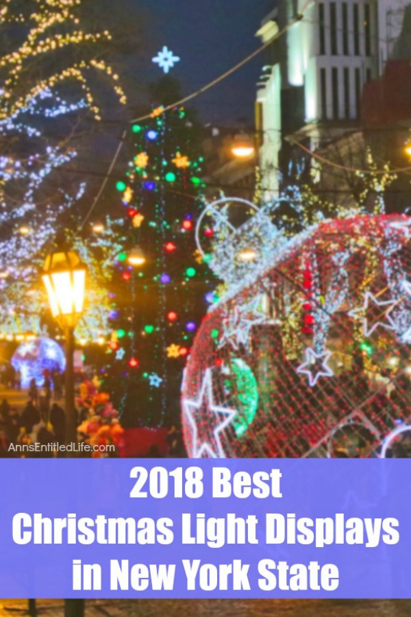 2018 Best Christmas Light Displays in New York State. Do you live in NYS, or are you visiting New York State this holiday season? Here is a list of the best Christmas light displays in New York State for you to visit from Thanksgiving to New Year’s Day.  From Christmas tree lights to Christmas light shows, the sights (and sounds) of the holiday season are on full display in these great New York State cities and towns!