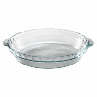 Pyrex Bakeware 9-1/2-Inch Scalloped Pie Plate, Clear (Pack of 3)