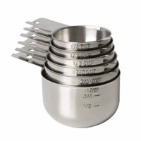 KitchenMade Measuring Cups Stainless Steel 6 Piece Stackable Set