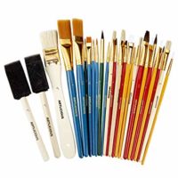 Artlicious - All Purpose Paint Brush Value Pack - Great with Acrylic, Oil, Watercolor, Gouache (25 Brushes)
