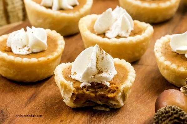 These sweet little mini pumpkin pies are just so simple to make! If you are searching for a delicious bite-sized holiday dessert, these individual pumpkin pie bites are sure to impress your family and friends. Only you will know how easy they were to prepare.