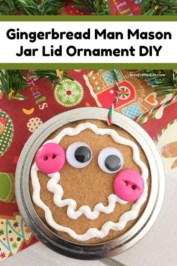 Gingerbread Man Mason Jar Lid Ornament DIY. Give your Christmas tree a personal touch and make your own ornaments this holiday season. Follow these step-by-step tutorial instructions to make this adorable Gingerbread Man Mason Jar Lid Ornament!