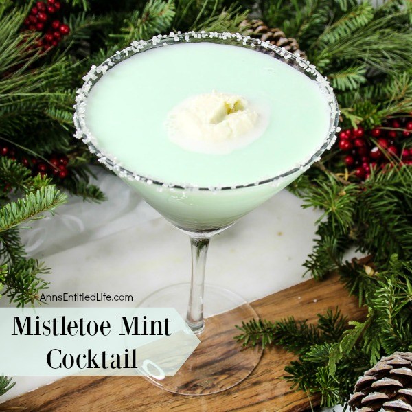 Mistletoe Mint Cocktail. A wonderful holiday cocktail recipe, this terrific Christmas drink is perfect for the holiday season. Light and refreshing, this will become one of your favorite Christmas drinks! Give your taste buds a minty treat with sip after sip of this delicious holiday cocktail.