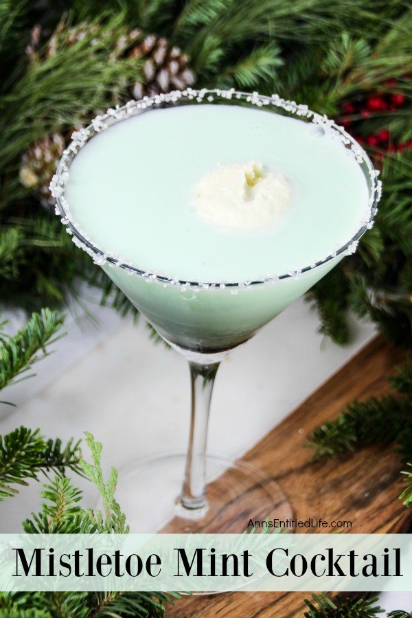 Mistletoe Mint Cocktail. A wonderful holiday cocktail recipe, this terrific Christmas drink is perfect for the holiday season. Light and refreshing, this will become one of your favorite Christmas drinks! Give your taste buds a minty treat with sip after sip of this delicious holiday cocktail.
