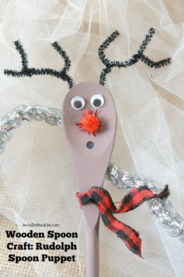 Wooden Spoon Craft: Rudolph Spoon Puppet. Make your own Rudolph spoon for the holidays with these step by step instructions! From children to adults, this adorable little 
