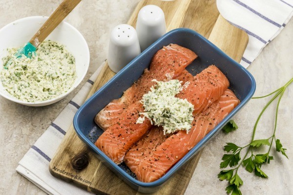 This easy to make baked salmon recipe with Parmesan herb crust is a fast dinner that is delicious any day of the week! From prep to table this oven baked salmon recipe is ready for your family in about 20 minutes. Truly one of the best baked salmon recipes you can make. Yummy!