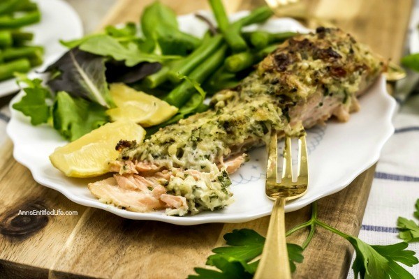 This easy to make baked salmon recipe with Parmesan herb crust is a fast dinner that is delicious any day of the week! From prep to table this oven baked salmon recipe is ready for your family in about 20 minutes. Truly one of the best baked salmon recipes you can make. Yummy!