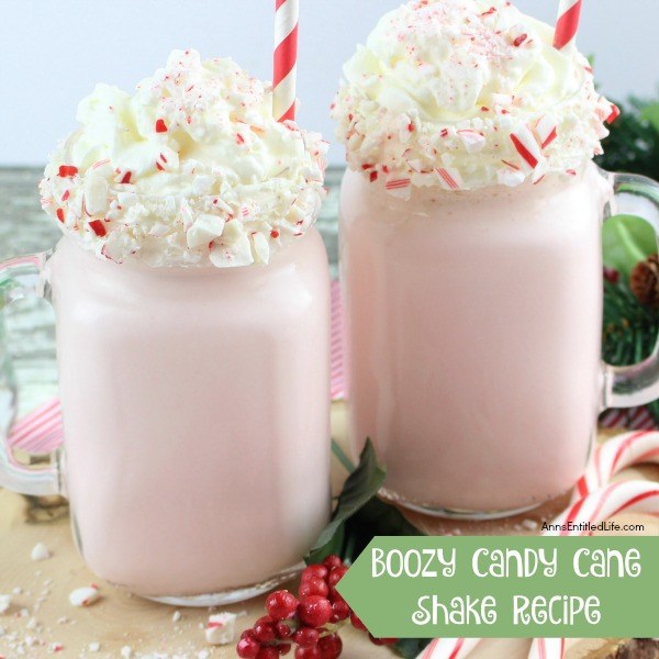 Boozy Candy cane Shake Recipe. This super easy to make candy cane milkshake is a fresh, crisp, refreshing adult cocktail perfect for the holiday season. If you like the cool taste of peppermint, you will adore this festive holiday beverage.