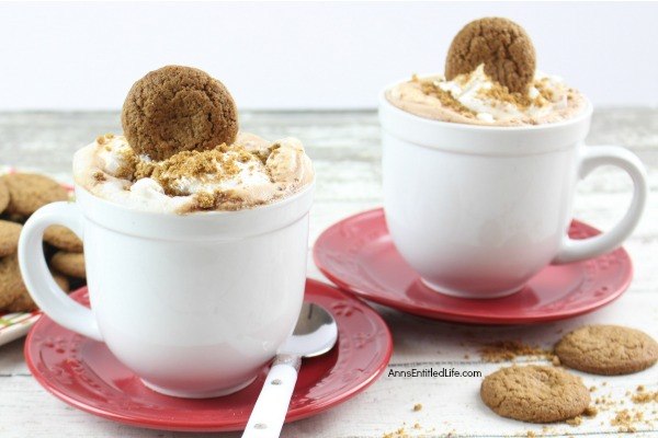 Gingersnap Hot Cocoa Recipe. This cozy and warm hot cocoa smells and tastes delicious! Your whole house will smell like gingerbread as it warms on the stovetop. This Gingersnap Hot Cocoa Recipe is easy to make, and really hits the spot on a cold winter night.