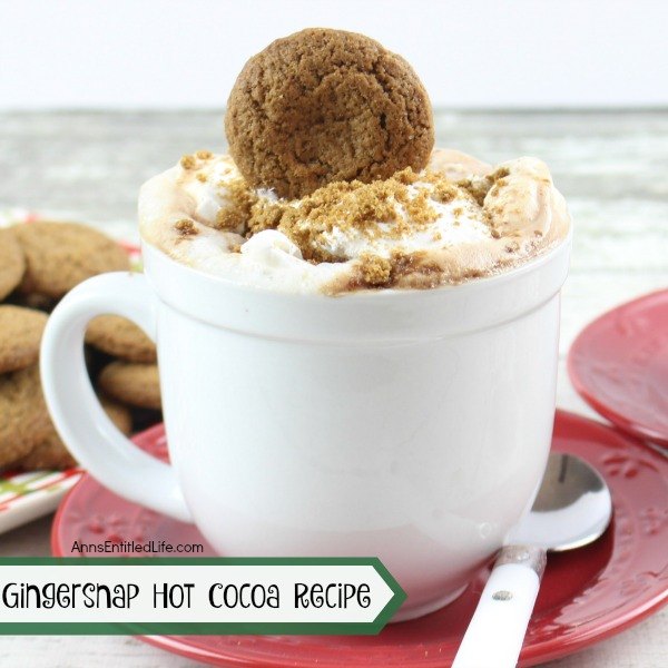 Gingersnap Hot Cocoa Recipe. This cozy and warm hot cocoa smells and tastes delicious! Your whole house will smell like gingerbread as it warms on the stovetop. This Gingersnap Hot Cocoa Recipe is easy to make, and really hits the spot on a cold winter night.