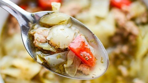 Slow Cooker Cabbage and Sausage Soup Recipe