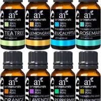 ArtNaturals Therapeutic-Grade Aromatherapy Essential Oil Set – (8 x 10ml) - 100% Pure of the Highest Quality Oils – Peppermint, Tea Tree, Lavender, Eucalyptus