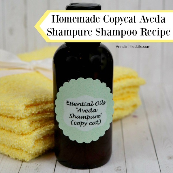 Homemade Copycat Aveda Shampure Shampoo Recipe. The smell and feel of your hair after washing with Aveda Shampure is simply divine, so why not make your own copycat version of the shampure shampoo at home by following this step-by-step instruction tutorial!  Your hair will feel clean, and smell fantastic at a fraction of the price.