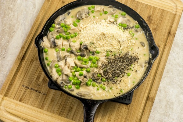 Chicken à la King Recipe. My mother used to make this chicken à la king recipe from scratch when I was a child. This is one delicious, creamy and smooth Chicken à la King Recipe. Serve over biscuits, rice, or eat without a starch – it is all good!