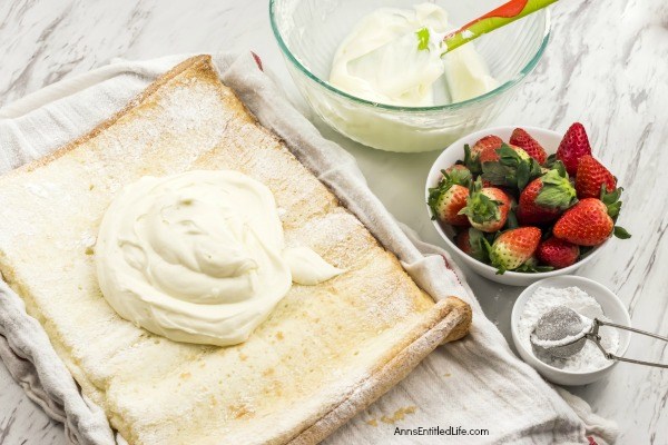 Easy Angel Food Cake Roll Recipe. This sweet and creamy, easy to make angel food cake roll is a strawberry and cream delight!! Make this angel food cake roll tonight; it is the perfect dessert to serve family and friends who may want something a little lighter at the end of your fabulous meal.