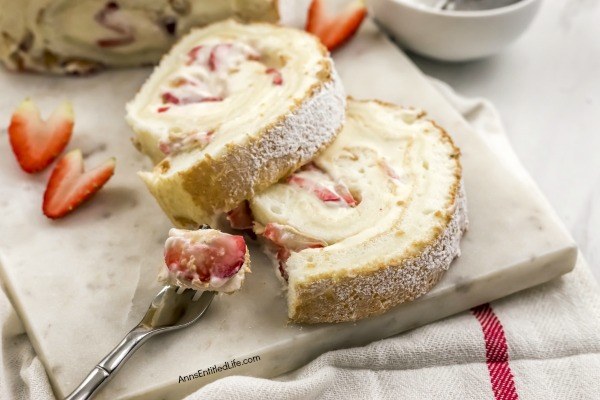 Easy Angel Food Cake Roll Recipe. This sweet and creamy, easy to make angel food cake roll is a strawberry and cream delight!! Make this angel food cake roll tonight; it is the perfect dessert to serve family and friends who may want something a little lighter at the end of your fabulous meal.