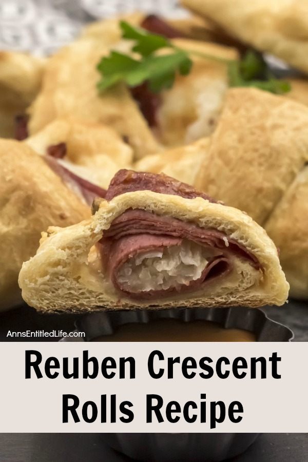 Reuben Crescent Rolls Recipe. These delightful little rolls are a fantastic combination of corned beef, Swiss cheese, sauerkraut, and Thousand Island dressing for a new version of the old favorite deli sandwich. These Reuben crescent rolls are wonderful for serving as an appetizer, snack, or enjoying two or three for your lunch!