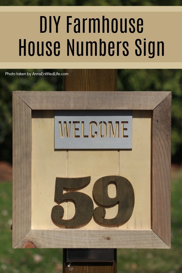 DIY Farmhouse House Numbers Sign. This cute little rustic plaque is fun to make. Large or small, this farmhouse house number sign can be sized to your house so it will fit perfectly in your chosen space. The easy to follow step-by-step tutorial will show you how to make this basic wooden sign look unique, fashionable, and charming.