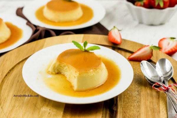 Classic Flan Recipe. This flan recipe has been updated slightly to make it a simple to cook dessert recipe. A traditional flan recipe is a wonderful egg-based dessert that is smooth, sweet goodness in every tasty bite; a custard caramel treat that is simply delicious.