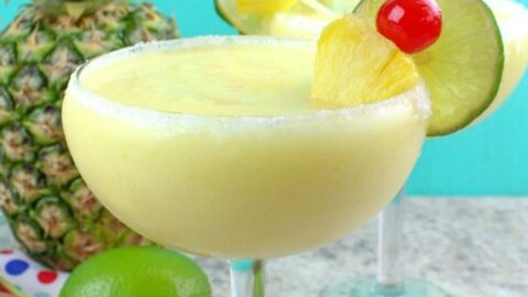 Frozen Pineapple Margarita Recipe. This marvelous and easy to make pineapple margarita recipe is a perfect party cocktail! A tropical delight, this frozen margarita recipe is one delicious adult beverage. Try a frozen pineapple margarita tonight!