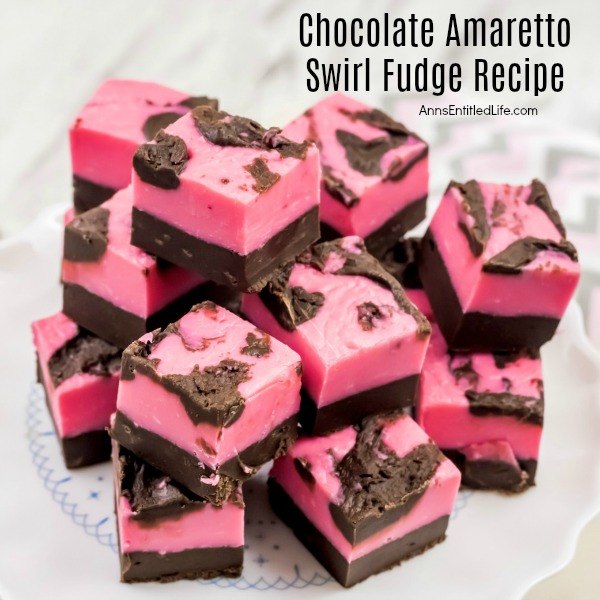 Chocolate Amaretto Swirl Fudge Recipe. A marvelous blending of chocolate, vanilla and almond combine to make this lush and decadent Chocolate Amaretto Swirl Fudge Recipe.