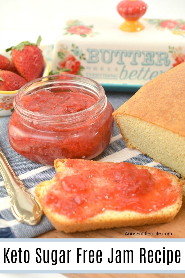 Keto Sugar Free Jam Recipe. This delicious, easy to make, sugar free jam recipe is keto friendly. If you are craving a little sweet on your almond flour toast or keto pancakes, this keto-friendly, low-carb strawberry jam is the recipe you need to make!