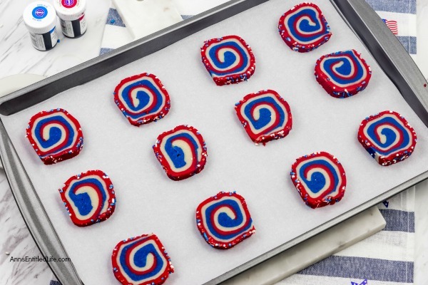 Red, White, and Blue Pinwheel Cookies Recipe. These fabulous red, white, and blue cookies are perfect for the 4th of July, Memorial Day, or any other patriotic holiday. Whether you are packing a picnic, having a backyard BBQ, or want something special to take to an Independence Day gathering, these terrific cookies - that can be frozen (raw) for up to three months prior to baking - are what your holiday celebration needs!