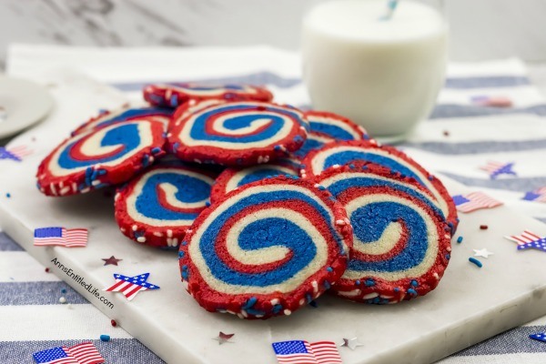 Red, White, and Blue Pinwheel Cookies Recipe. These fabulous red, white, and blue cookies are perfect for the 4th of July, Memorial Day, or any other patriotic holiday. Whether you are packing a picnic, having a backyard BBQ, or want something special to take to an Independence Day gathering, these terrific cookies - that can be frozen (raw) for up to three months prior to baking - are what your holiday celebration needs!