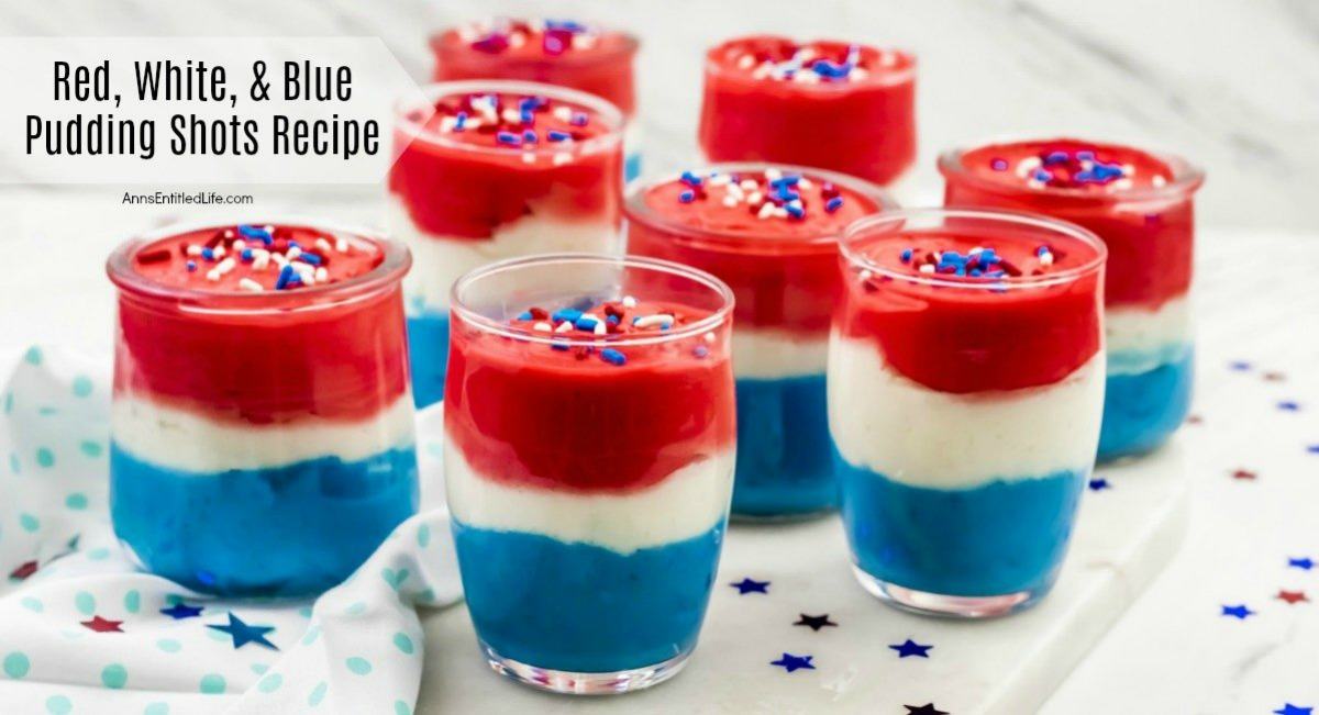 Red, White, and Blue Pudding Shots Recipe