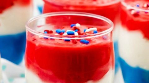 Red, White, and Blue Pudding Shots Recipe
