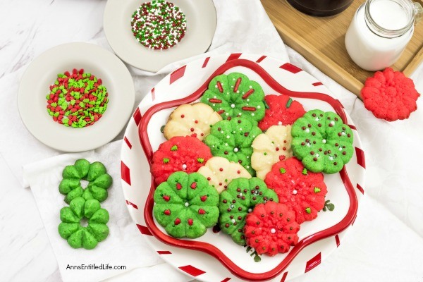 Spritz Cookie Recipe. This delicious, classic spritz cookie is a holiday cookie favorite. This fabulous recipe colors beautifully, tastes fantastic, and is very easy to make. This spritz cookie recipe freezes very well. Make these mouthwatering spritz cookies part of your holiday tradition. Yum!