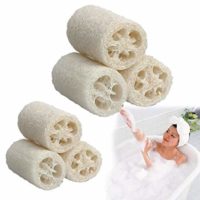 Vktech 3 Pcs Natural Loofah Luffa Loofa Bath Body Shower Sponge Scrubber (Large Size)