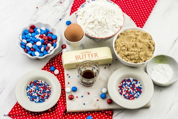 Fireworks Blondies Recipe. These fun, easy to make Fireworks Blondies are the perfect treat for your patriotic celebration. These delicious little bars transport well. Add M&Ms, sprinkles, red, white, blue jimmies or stars to customize your Independence Day dessert.