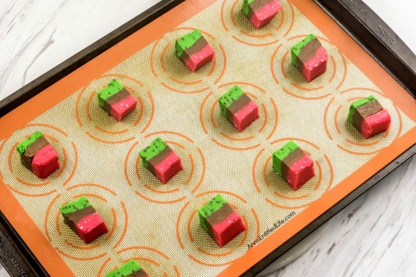 Striped Sugar Cookies Recipe. Red, green and chocolate striped sugar cookies are perfect for the holidays! You can change the colors to adapt to different times of the year. These delicious striped sugar cookies (sometimes called zebra cookies), are a wonderful, easy to make, cookie treat.