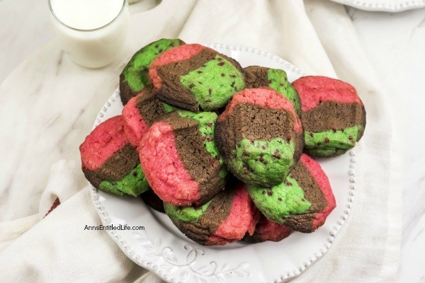 Striped Sugar Cookies Recipe. Red, green and chocolate striped sugar cookies are perfect for the holidays! You can change the colors to adapt to different times of the year. These delicious striped sugar cookies (sometimes called zebra cookies), are a wonderful, easy to make, cookie treat.