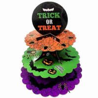 3 Tier Halloween Cardboard Cupcake Stand Tower Mini Round Cupcake Stand Dessert Cupcake Holder Halloween, Themed Party