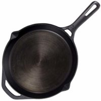 GreaterGoods Cast Iron Skillet 10 Inch, Pre-Seasoned cast iron with USDA Certified Organic Flax Seed - No Paint, Smooth Non-Stick Ten Inch Cooking Surface, Heirloom Quality