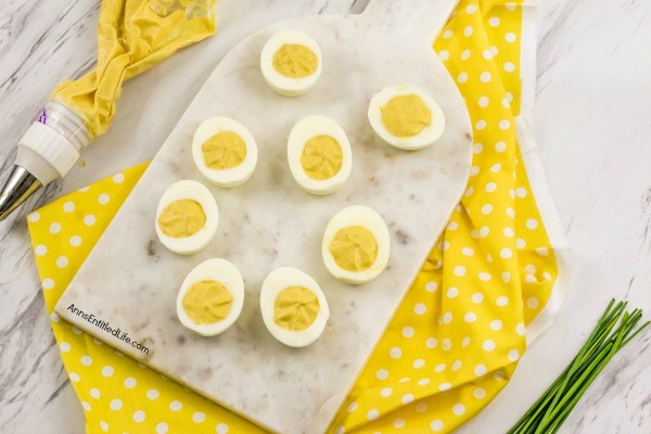 Curried Deviled Eggs Recipe. Tired of the same old deviled eggs? This easy to make recipe spices up your basic humdrum deviled eggs for an interesting and exotic take on the old standard. This flavor-packed curried deviled eggs recipe is simply fabulous!