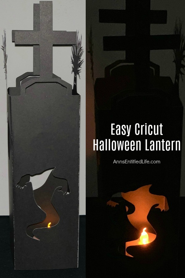 black paper ghost lantern with tealight flame-less candle