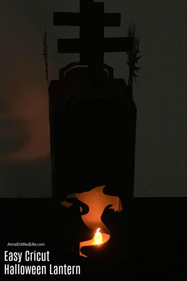 black paper ghost lantern with tealight flameless candle