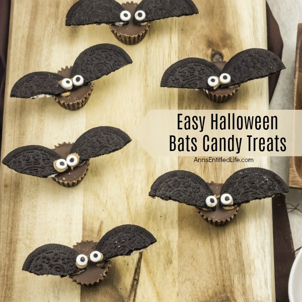 Easy Halloween Bats Candy Treats. These spooky little bats are made with only 4-ingredients and wow  do they taste great! Easy to make, these delicious candy bats are perfect for the lunchbox, afternoon snack, or a Halloween party. Your little ghosts and goblins will love these tasty Halloween treats.