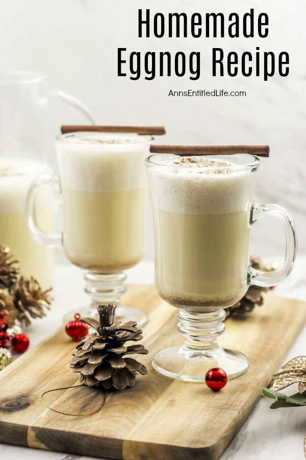 Eggnog Glasses and Recipe for Christmas