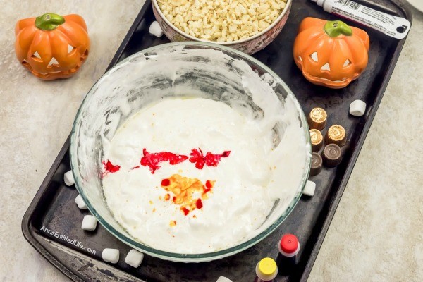 Jack O'Lantern Rice Crispy Treats Recipe. These adorable Jack O'Lantern rice crispy treats are an easy to make snack. They are great for the Halloween season without being too spooky for small children. Your little ghosts and goblins will devour these tasty, fun treats.