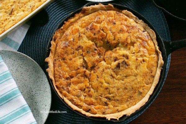 Sweet Potato and Bacon Quiche Recipe. This easy to make quiche recipe is loaded with bacon-y goodness, delicious sweet potatoes, and farm fresh eggs. A perfect breakfast, lunch, or dinner recipe, this sweet potato and bacon quiche is a fantastic family meal.